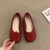 Zapatos planos de punta dividida, zapatos Mary Jane de nicho, zapatos planos de punta baja para mujer, nueva colección de otoño 2026, zapatos con forma de herradura