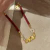Año Nuevo~Nuevo Pulsera de Hilo Rojo Cepillado Estilo Chino con Pez Koi Pequeño, Moneda de la Suerte y Sensación de Alta Gama para el Año de Nacimiento