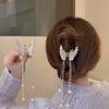 2025 Nuevo Clip de Oreja de Trigo con Pedrería para Mujer Clip de Tiburón para la Parte Posterior de la Cabeza para Mujer Adorno para la Cabeza Clip para el Cabello Grande de Alta Gama