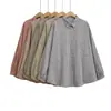 Exportación Transfronteriza Ropa de Mujer 2025 Otoño Estilo Europeo y Americano Solapa Bolsillo con Solapa Pantalones Camisa a Cuadros Decorativa Tops para Mujer Z425213