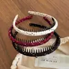 [Procesamiento Personalizado] Diadema Envuelta en Tela de Lunares para Mujer con Dientes, Aro Antideslizante para el Cabello, Elegante Accesorio para el Cabello para Verano