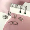 Orelhas de Aço Inoxidável Estilo Europeu e Americano Argolas de Orelha de Alta Qualidade Estilo Ins Estrela e Lua Argolas de Orelha Moda Versátil Fechos de Orelha Atacado