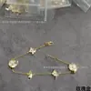 Pulsera de Diamante Redondo de Cuatro Hojas de Cuatro Flores de Cinco Flores de Marca de Lujo de Gama Alta para Mujer, Madreperla Blanca Madreperla Rosa, Modelo Popular, Venta Directa en Transmisión en Vivo