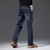 Roupas Masculinas Populares / Nova Coleção Primavera e Outono 2026 Calça Jeans Masculina Versátil Slim Reta de Cintura Média-Alta com Stretch