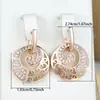 Pendientes de Aro Calados con Diamantes Estilo Francés Transfronterizos Populares, Lujo Ligero Moda Elegante Temperamento Accesorios para Viaje al Trabajo Venta al por Mayor
