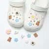 Acessórios de decoração de sapatos DIY para Crocs, fivelas decorativas fofas de pelúcia 3D de desenhos animados, leão e gato do zoológico para a superfície do sapato