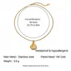 Collar de Acero Inoxidable Acero de Titanio Verano Océano Gama Alta Elegante Europeo y Americano Ins Chapado en Oro de 18K No se Desvanece Femenino con Diamantes de Colores