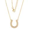 Accesorio de Collar de Plata de Ley S925 con Acabado de Alta Gama, Collar en Forma de U de Herradura de Oro K para Mujer, Cadena para Clavícula Completamente Diamantada, Venta al por Mayor de Joyería del Fabricante