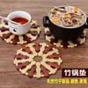 Juego de 10 Piezas de Manteles Individuales, Tapetes Aislantes de Calor, Tapetes Antiescaldado para Mesa de Comedor, Posavasos, Tapetes para Ollas, Tapetes de Bambú, Manteles Domésticos para Comedor, Tapetes para Tazones