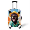 Funda Elástica Gruesa para Maleta Transfronteriza Cubierta Protectora de Equipaje Animales de Dibujos Animados Cubierta de Viaje para Maleta con Ruedas Cubierta Antipolvo