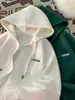 Moletom com Capuz para Homens e Mulheres, Primavera e Outono Americano Pesado Básico Versátil Cardigan com Zíper Jaqueta Nova de Inverno 2024