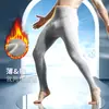 Calzoncillos largos para hombre de algodón puro finos para abrigar ajustados de cintura alta pantalones de otoño e invierno pantalones con soporte para la cintura