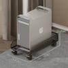 Soporte para Host debajo de la Mesa Base para Computadora de Escritorio Caja Principal Almacenamiento Base con Ruedas Estante de Almacenamiento de Hierro Doble Capa Removible