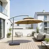 Sombrilla de hierro forjado para patio, sombrilla de manivela manual, sombrilla para balcón y terraza exterior, sombrilla de patio, sombrilla de ocio, sombrilla de plátano