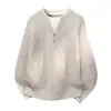 Suéter Pulóver de Punto Falso de Dos Piezas para Hombre Otoño Invierno 2026 Cuello Redondo Moda Juvenil Bloque de Color Holgado Casual Camiseta Base