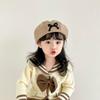 Gorros para Niños para Primavera y Otoño, Boinas Finas para Niñas con Lazo, Gorros de Calabaza, Gorros de Pintor de Invierno para Bebés Niñas