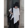 Yohji Yamamoto Estilo Callejero Oscuro Japonés Estilo Holgado Delgado Asimétrico Nicho Diseñador Verano Camiseta de Manga Corta para Mujer
