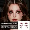 Pegatinas de Tatuaje Temporales Góticas Transfronterizas para Ojos con Sangre, Crean Fácilmente una Atmósfera Oscura y de Suspense, Tatuajes Temporales Geniales de Nicho