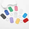 Etiqueta de identificação metálica de aço inoxidável para animais de estimação, tag anti-perda para cães, pingente de tag militar colorido polido de aço titânio, personalizável com gravação