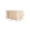 Caja de Almacenamiento Plegable y Lavable, Hecha de Tablero de PP, con Tira Transparente para Ventana Delantera, Tela Oxford, Adecuada para Organizar Ropa y Colchas.