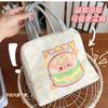 Bolsa Satchel de Dibujos Animados Gruesa para Comida, Bolsa con Aislamiento de Gran Capacidad, Bolsa de Almuerzo para Estudiantes, Bolsa de Picnic de Aspecto Elegante, Bolsa de Hielo