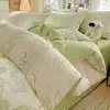 Juego de Ropa de Cama de Algodón Clase A Grado Madre-Bebé Juego de Tres Piezas Funda de Edredón Completamente de Algodón Sábana Bajera Sábana Plana Funda de Edredón Dormitorio Estudiantil