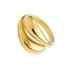 Anillo ajustable cruz doble cara gota de agua anillo simple moda gota de agua liso diseño de anillo abierto sensación Europa y Estados Unidos