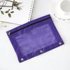 Bolsa para Lápices de Tres Agujeros con Cremallera Única de PVC Transparente Bolsa para Lápices Desmontable de Tela Oxford B5 Bolsa de Archivo de Tres Agujeros con Ojo de Aire Disponible en 12 Colores