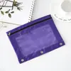 Bolsa para Lápices Lecai de 12 Colores con Tres Agujeros, Bolsa para Papelería B5, Bolsa para Documentos, Transparente Transfronteriza, Gran Capacidad, Bolsa de Almacenamiento con Tres Agujeros