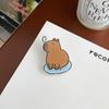 Broche de Peito Capivara Desenho Animado Fofo Broche Acrílico Pingente de Crachá Pequena Joia Presente