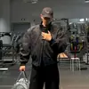 Jaqueta de Couro PU Estilo Tough Guy Pilot para Homens, Jaqueta Curta Larga de Couro Estilo Americano para Primavera e Outono, Jaqueta Baseball Curta Cool e Estilosa
