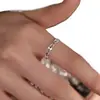 Anillo Abierto Bañado en Color Brillante, Diseño Sólido de Hoja de Trébol de la Suerte, Ajustable, Regalo para Mamá, Directo del Fabricante
