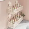 Estante de ventosa para baño, instalación sin taladro, para usar en baños y inodoros, una solución de almacenamiento versátil para varios artículos, estante de pared para encimeras de tocador