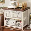 Rack de Armazenamento para Máquina de Café Rack de Armazenamento Tipo Gaveta para Mesa de Escritório Rack de Armazenamento Extensível para Bancada Rack Organizador de Lanches