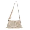 Design de Textura de Crocodilo Bolsa de Ombro com Corrente Feminina 2021 Nova Bolsa de Ombro Cruzada Bolsa Bagel Bolsa Nuvem Pregueada