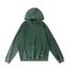 Sudadera con capucha vintage lavada de algodón puro de peso pesado 400g Transfronteriza Chaqueta de hombre Otoño e Invierno Holgada Marca de moda Sudadera con capucha