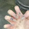 Unhas Usáveis Sexy Flash Personalizadas, Unhas Postiças de Alto Padrão, Adesivos de Nail Art Usáveis Gelo-Transparente, Adesivos de Nail Art Mais Vendidos, Produtos Acabados