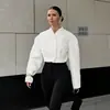 Chaqueta Corta Estilo Chanel para Mujer, Otoño 2026, Blanca, Corte Holgado, Cuello en V Versátil, Manga Larga, Cárdigan Simple y Elegante