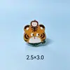 Insignia Metálica de Cabeza de Animal Lindo de Dibujos Animados Broche de Aleación de Elefante León Tigre Decoración para Ropa de Estudiante Bolsa