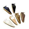 Tênis casuais de cano baixo combinados de camurça e couro genuíno para homens, sapatos esportivos versáteis de sola grossa transfronteiriços LP para o trajeto diário