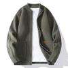 2026 Moda Casual de Punto para Hombre Nuevo Otoño Cárdigan Suéter Chaqueta Abrigo Rayada Simple para Hombre