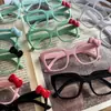 Gafas de Prescripción Delgadas de Montura Cuadrada Grande con Dibujo Animado de Gato Kity 2D para Mujer, Personalizables con Graduación, Estilo Japonés Lindo y Dulce