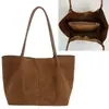 Bolso tote grande de gamuza transfronterizo, gran capacidad, bolso versátil para el día a día para mujer, bolso de hombro y axila para mujer Otoño e Invierno 2026