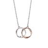 Collar de pareja de doble anillo Mobius para hombres y mujeres Moda Simple Creativo Cadena de clavícula Colgante de anillo liso que combina con todo Par