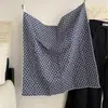 Lenço Quadrado Pequeno de Algodão Puro 58cm Elegante Versátil Estilo Coreano Primavera e Outono Lenço Pequeno Decorativo Lenço Pequeno Lenço Pequeno de Seda para Mulheres 2025