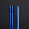 316 Chopsticks Quadrados de Aço Inoxidável Utensílios Domésticos de Mesa Personalizados Cozinha Isolados Vazados Família Coreana Antiderrapantes Chopsticks Prateados