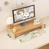 Organizador de escritorio, soporte para computadora de escritorio, elevador de monitor, base para pantalla de visualización, soporte de escritorio