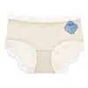 Novedad de verano, bragas de encaje tipo triángulo de seda helada de secado rápido para mujer con forro de algodón puro, pantalones tipo piel de hielo, cómodos y amigables con la piel