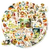 56 Novos Adesivos de Grafite de Animais da Floresta Encantada Fofos Transfronteiriços para Caderno de Desenho Infantil Adesivos de Decoração para Papelaria