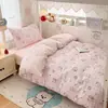 Juego de Ropa de Cama de Algodón para Estudiantes Universitarios, Juego de Tres Piezas, Sábana Individual de Algodón Puro para Mujer, Funda de Edredón, Cubrecolchón, Sábana Individual, Juego de Seis Piezas